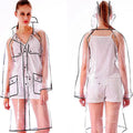 2024 Custom Transparent Waterproof EVA Adult Raincoat Poncho Hiking Thickening Rainwear Girls Raincoat