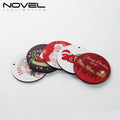Circle MDF Christmas Ornament Sublimation Round Wooden Pendant Both-side Printing Blank MDF Sublimation Hanging Ornament