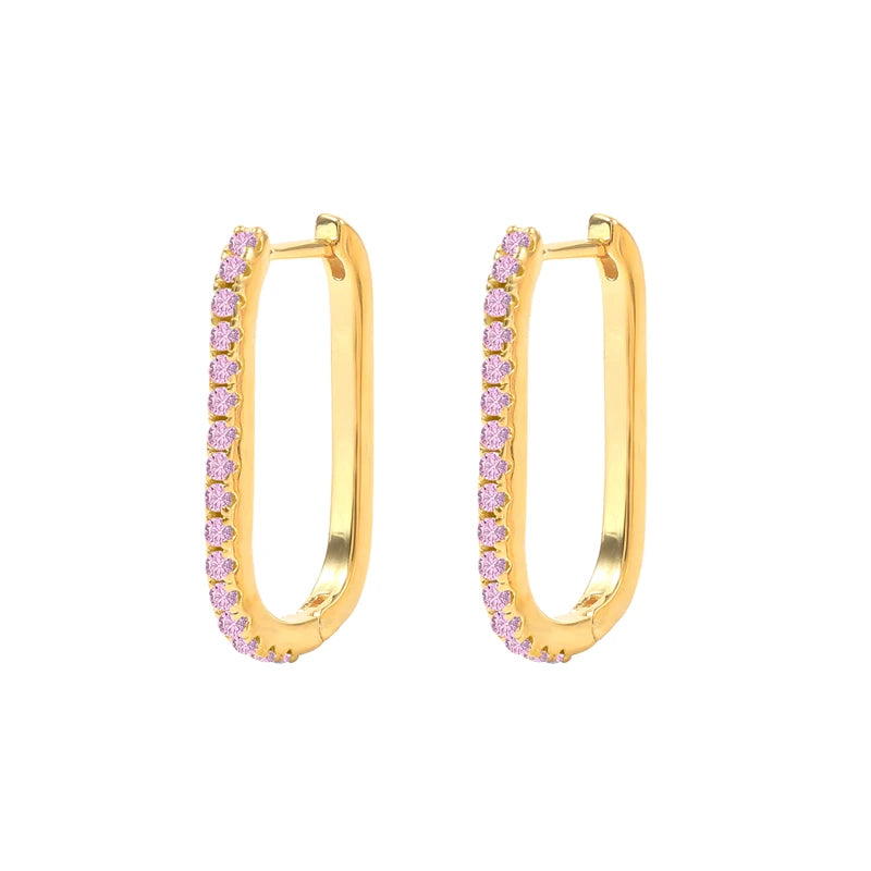ROXI S925 Sterling Silver U-shaped Micro-set Zircon Personality Trend Ear Buckle Ear Stud Jewelry MegaBDM