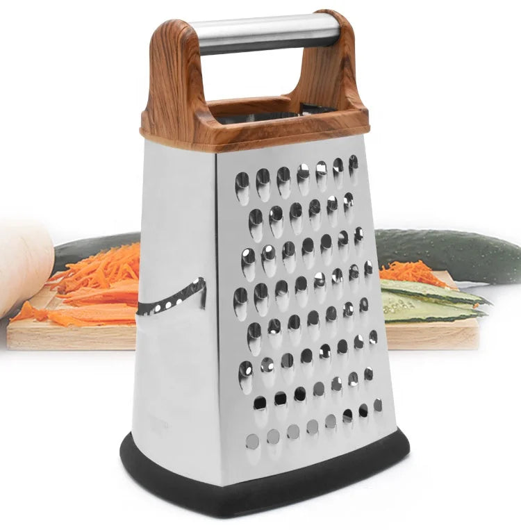 Kitchen Accessories Stainless Steel 4-sided Grater Kitchen Salad/Light Meal Prep Tool Easy Slice Lemon/Carrot/Potato Kitchen