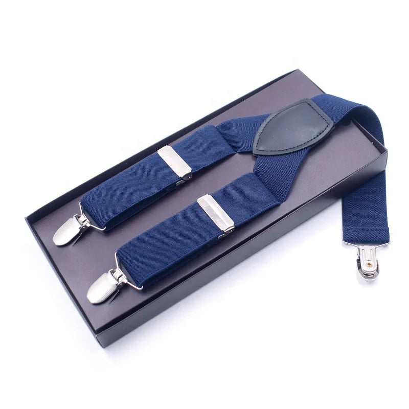 Suspenders for Men With Strong Clips Elastic Adjustable Y- Shaped Heavy Duty Braces for Casual&Formal