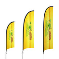 Top Sell Outdoor Advertising Beach Feather Teardrop Flags 100% Polyester Digital Printing High Resolution Custom Design