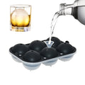 BHD Custom BPA Free Round Silicone Ice Cube Mold Whiskey Ice Ball Maker Flexible Mini Silicone Ice Cube Tray with Lid