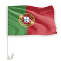 2026 Portugal Car Flag Window with Clips Back Window Pole Portuguese 12*18 Inch Football Team Car Flag MegaBDM