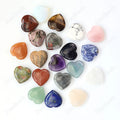 30mm Heart Shape Natural Stone Amethyst Carved Handmade Engraving Healing Crystal Gemstone Decoration 3cm