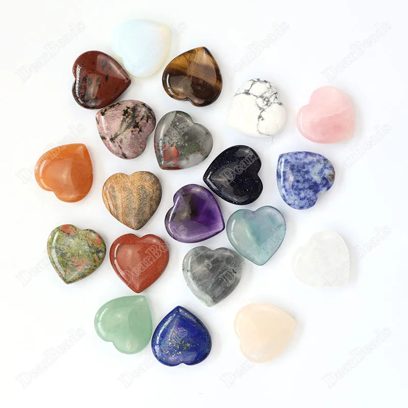 30mm Heart Shape Natural Stone Amethyst Carved Handmade Engraving Healing Crystal Gemstone Decoration 3cm