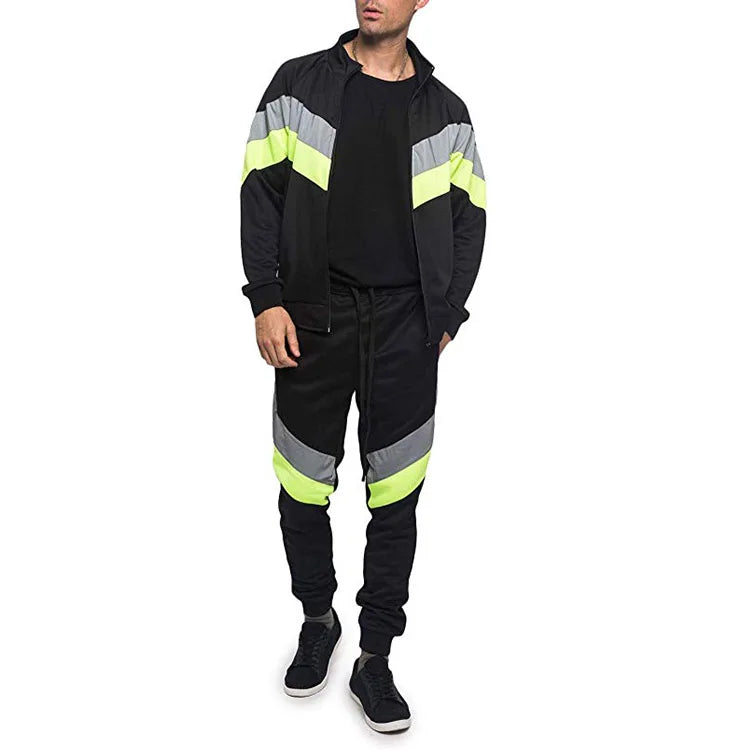 Wholesale Winter Men's Sportswear Drawstring Hoodie and Jogger 2-Piece Set Solid Custom Tracksuit with Air Shipping