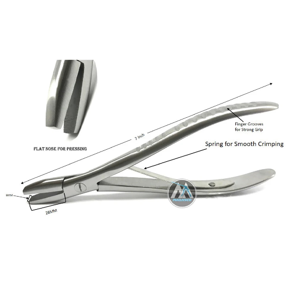 Premium Stainless Steel Sleek Flat-Shape Extension Pliers | Comfortable Grip for Precision Commercial Application