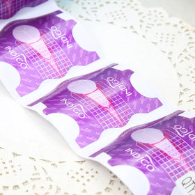 Custom Logo Aluminum Foil Paper Nail Forms Professional Disposable Acrylic Nail Extension Forms for Nail Salon