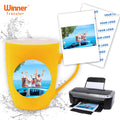 Hot Sale Pack of 100 Sheets Washable Water Slide Transfer Paper for Inkjet Printers Tumblers Mugs Glasses DIY