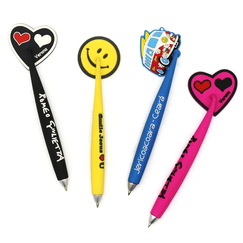 Tourist Souvenir Gifts Custom Novelty Custom Kids Cute Rubber Magnetic Ball Pen Wiggle Fridge Magnet Pen