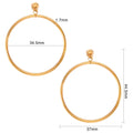 Simple Plain Gold Color Metal Hoop Earrings Fashion Big Circle Hoops Statement Earrings for Women Party Jewelry