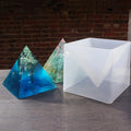 R185 Big Clear Triangular Geometry Resin Epoxy Silicone Mould Extra Large Pyramid Silicone Mold for DIY Orgonite Orgone Pyramid