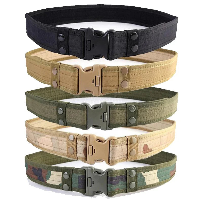 Heavy Duty Buckle Quick Release Nylon Camouflage Adjustable Tactical Holsters Belt Unisex