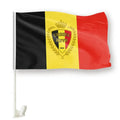 Custom 100D Polyester Mexican & Belgian Football Team Car Window Flags Country Diplomatic & Funeral Car Bonnet Flags