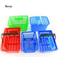Berys Customized Blue & Red 20L PP Nestable Food Fruit Picking Basket Supermarket Shopping Basket with Handle Model BYS-B005