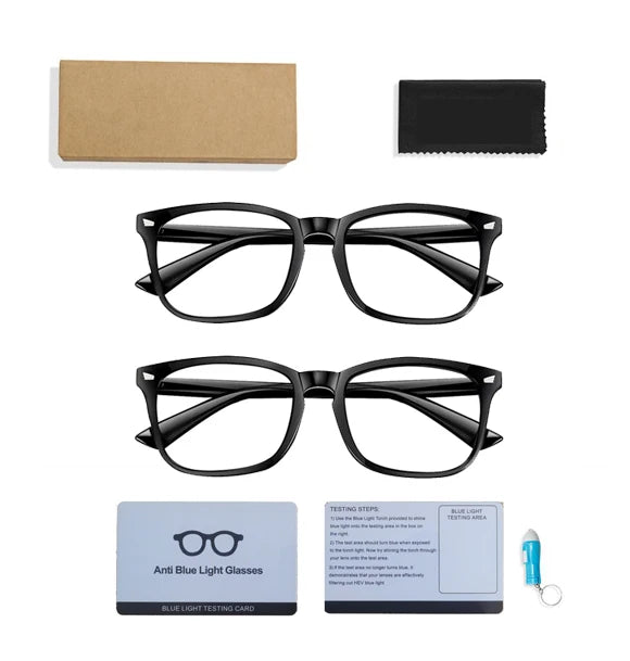 Pack Blue Light Blocking Glasses Mido Nerd Eyeglasses Anti Blue Ray Computer Game Glasses Acuvue No Prescription