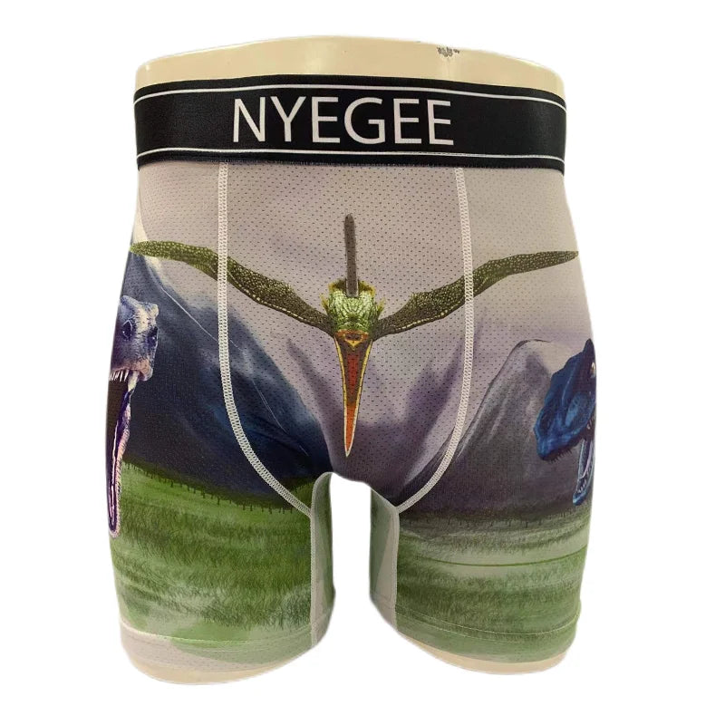 High Quality Custom Boxer Briefs for Men Breathable Sexy Design Polyester/Spandex Digital Print Underwear