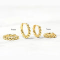 ROXI S925 Sterling Silver Ear Buckle INS Minimalist Geometric Bead Beaded Hoop Earring