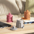 Nicole Architectural Style Concrete Cement Resin Silicone Eco-Friendly CE Certified Candle Jar Mold Lid Creative Candle Vessel