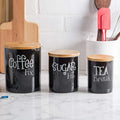 Top Seller 2022 Nordic Light Luxury Household Ceramic Coffee Tea Sugar Jar Food Storage Container with Bamboo Lid