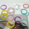 Handmade Round Acrylic Resin Ring Bikini Buckle Bikini Connectors Rings for Swimwear