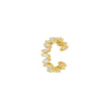 ROXI S925 Sterling Silver Oval C Shaped Ladder Cubic Zirconia Personality Trend Ear Buckle Ear Clip