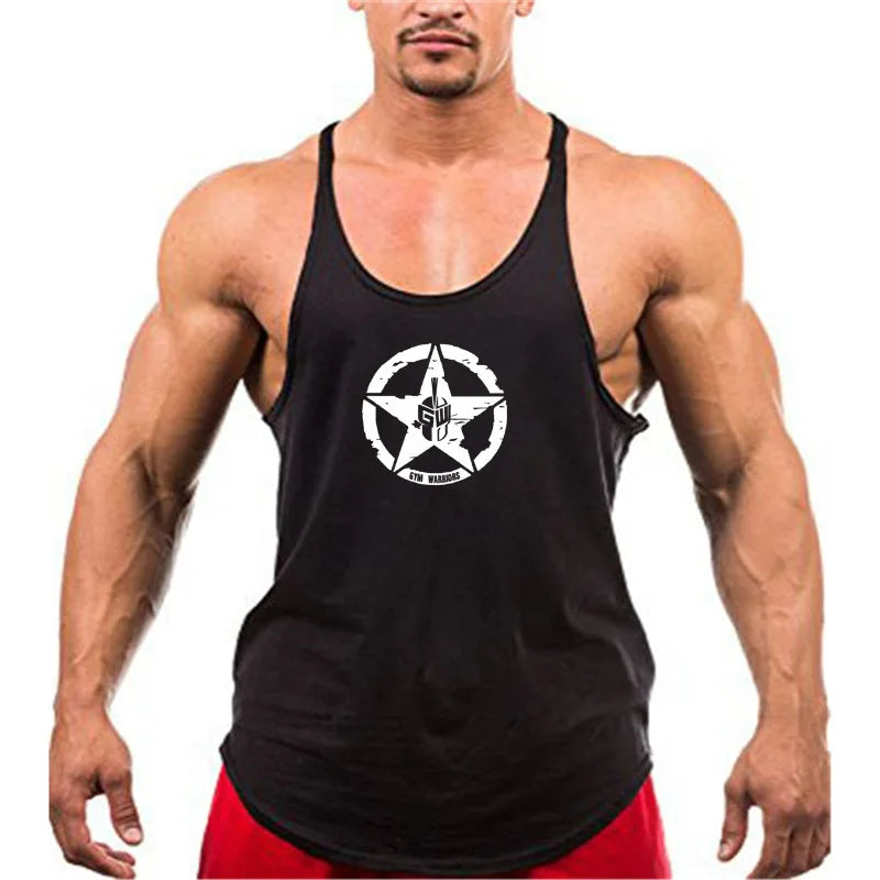 Professional Bodybuilding Stringer tank Top Mens Cotton Gym Sleeveless Shirt Men Fitness Vest Running Singlet Workout Tanktop