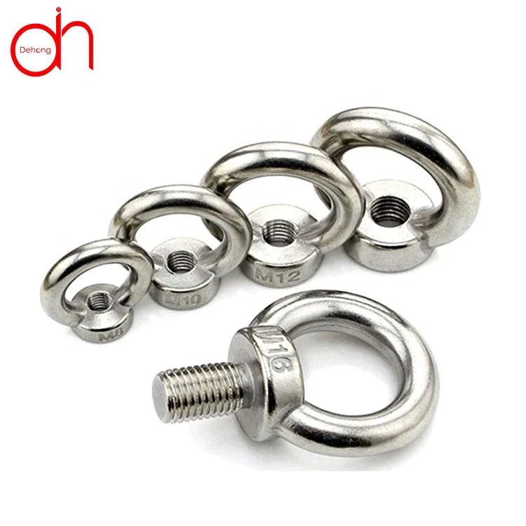 Stainless Steel Hand Screw Eye Nut DIN582 Annular Rigging Lifting Eye Nut for Boats