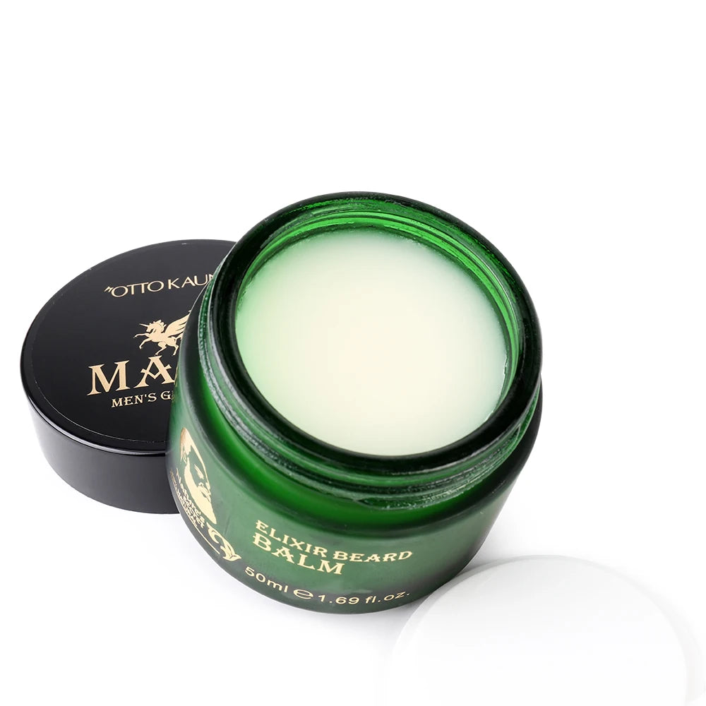 Wholesale Barber Beard Leave in Conditioner Styling Shea Butter Pomade Organic Men Sandalwood Beard Balm