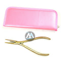 Professional Premium Quality Stainless Steel Tape-In Hair Extension Pliers Flat Nose Plier Hole for Secure Seal Hair Extensions