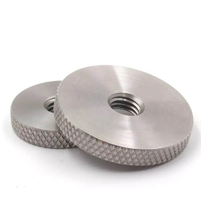 M3 M4 M5 M6 M8 Stainless Steel Aluminum DIN467 Adjusting Flat Round Knurled Lock Thumb Nut High Type DIN466