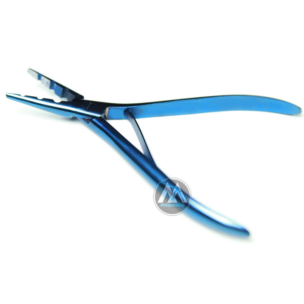 MAQNSCO Professional Micro Ring Stainless Steel Silicone 6" Blue Premium Quality Commercial Use Hair Extension Tools Kit Pliers