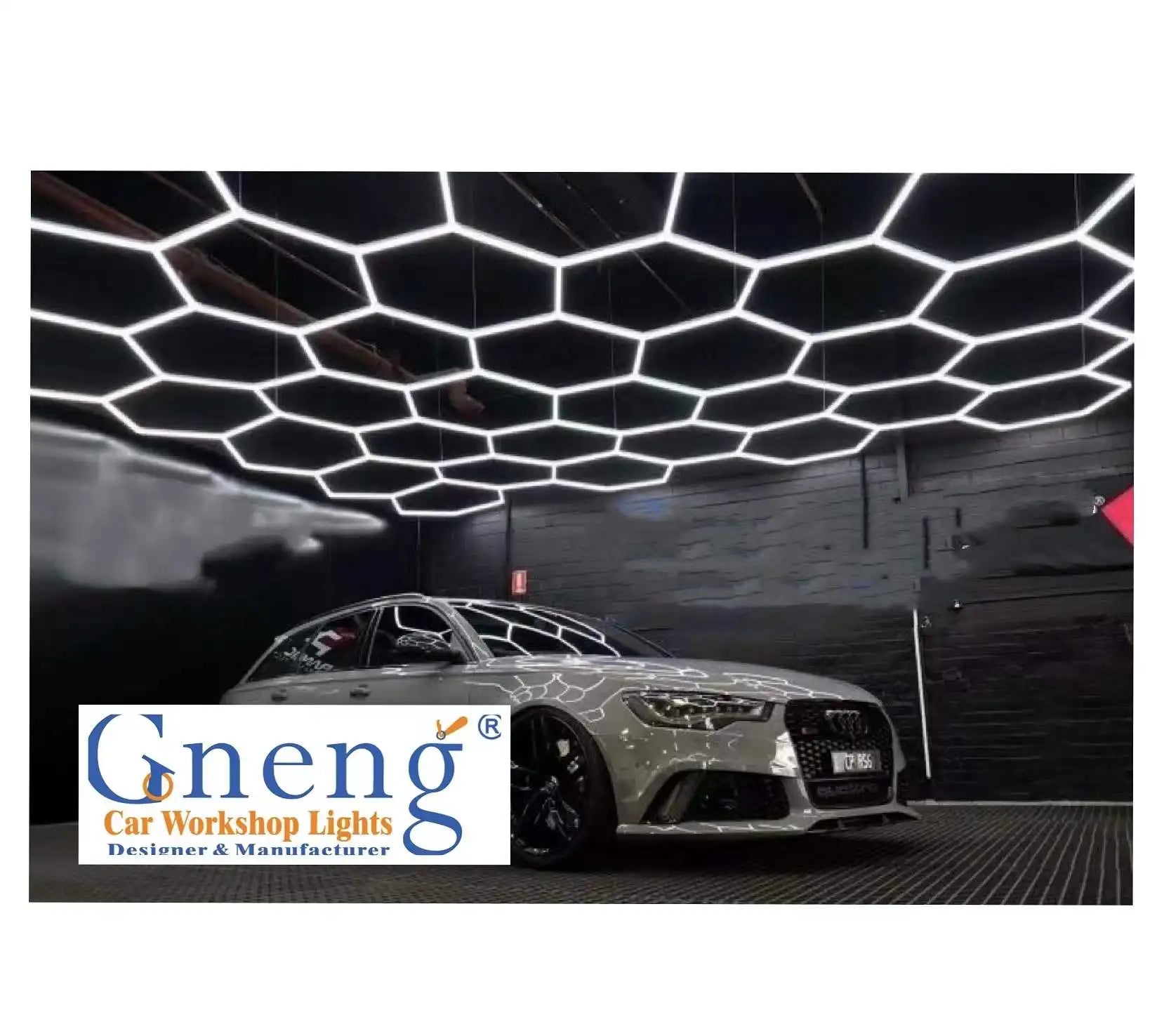 Gonengo High Effective ZT/C202 Aluminum Housing Car Wash Led Light Led Honeycomb Hexagon Hexgrid Light