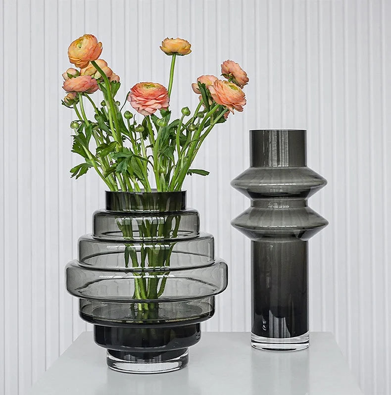 Glass Vase Wholesale Flower Arrangement Desk Transparent Nordic Simple Home Decoration Carton Customized Logo Trade Assurance
