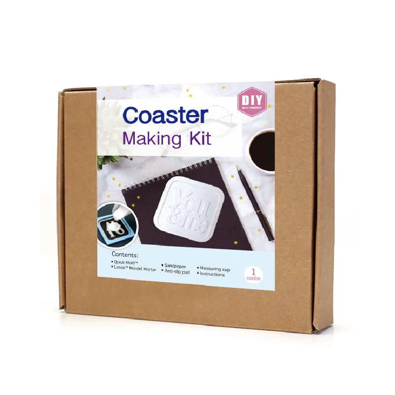 Diy Kit for Absorbent Coasters Clay Material Artificial Style for Drinks