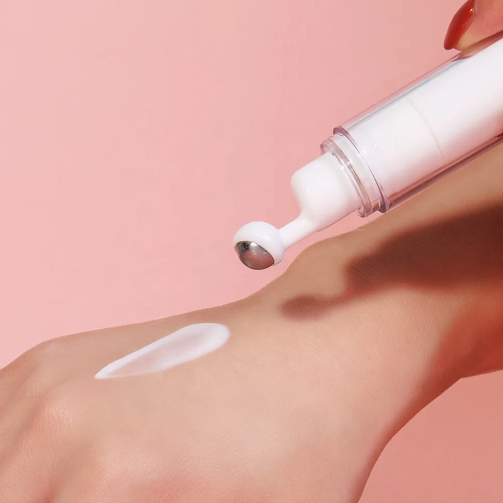 Luxury 15ml Cosmetic Packaging Double Wall Airless Pump Roll on Eye Cream Roller Bottle