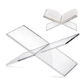 Clear Acrylic Open Book Display Stand & Reading Holder 5-10mm Thickness Customizable Size Environmentally Friendly