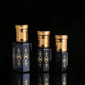 CJ-Factory Direct Sale Hot Stamping Custom Logo Octagonal Shaped Black Arabian Empty Oud Attar Perfume Oil Glass Oud Bottles