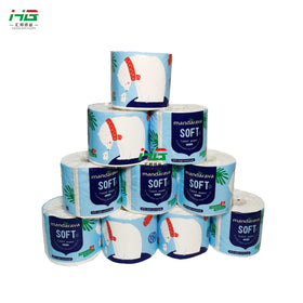 Wholesale Cheap Disposable Antibacterial Washable Soft Embossed Bamboo Toilet Paper Roll for Home