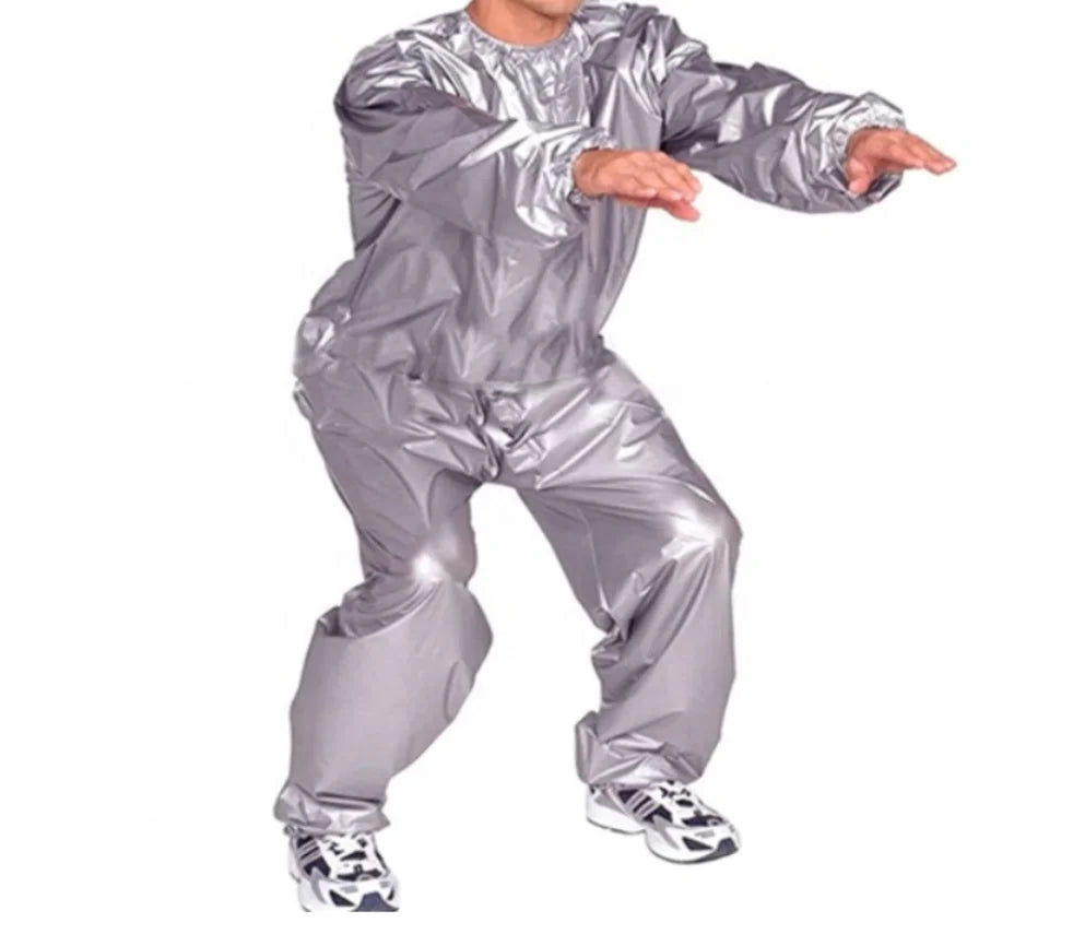 Gym Sport Exercise Sauna Suit Fitness Weight Loss Body Slim Anti-Rip PVC Sauna Sweat Suit Set Price for Men Women