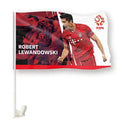 Fast Delivery New Poland Football Team Robert Lewandowski Custom Car Flag Digital Printing Techniques Car Flag