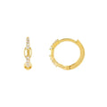 14k Gold 18k Gold Jewelry Bohemian Thin Chain Link Huggie Hoop Earring 925 Sterling Silver