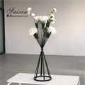 New Design Slinky Black Metal Flower Stands for Event Party and Wedding Decorations