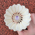 Libotai Tournament Level White Shuttlecock with Class a Duck Feather 2 Layer Cork Head 4.9g Speed 74-79 Model CG-A2 Custom Logo
