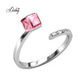 Women Keister Ring Adjustable Ring Embellished with Swarovski Crystals Daisini  925 Sterling Silver Jewelry 18K Gold Plated Ring