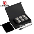 Stainless Steel Reusable Whiskey Chilling Stones Set of 8 with Tongs-Eco-Friendly Bar & Wine Accessory for Weddings Portable Use