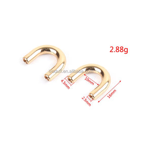 Ivoduff 10mm Light Gold Color Handbag Arch Bridge with Screw and Washer