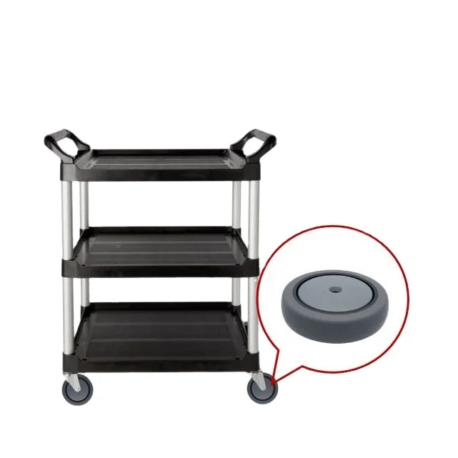 Hot sale W41 TPR thread grey wheel 5-1/4 inch with ball bearing core for trolley caster application with factory prices