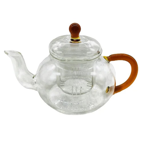 Borosilicate Glass 500ml Hand-blown Eco-Friendly Water Tea Pot and Tableware Set with Heat Resistant Drinkware